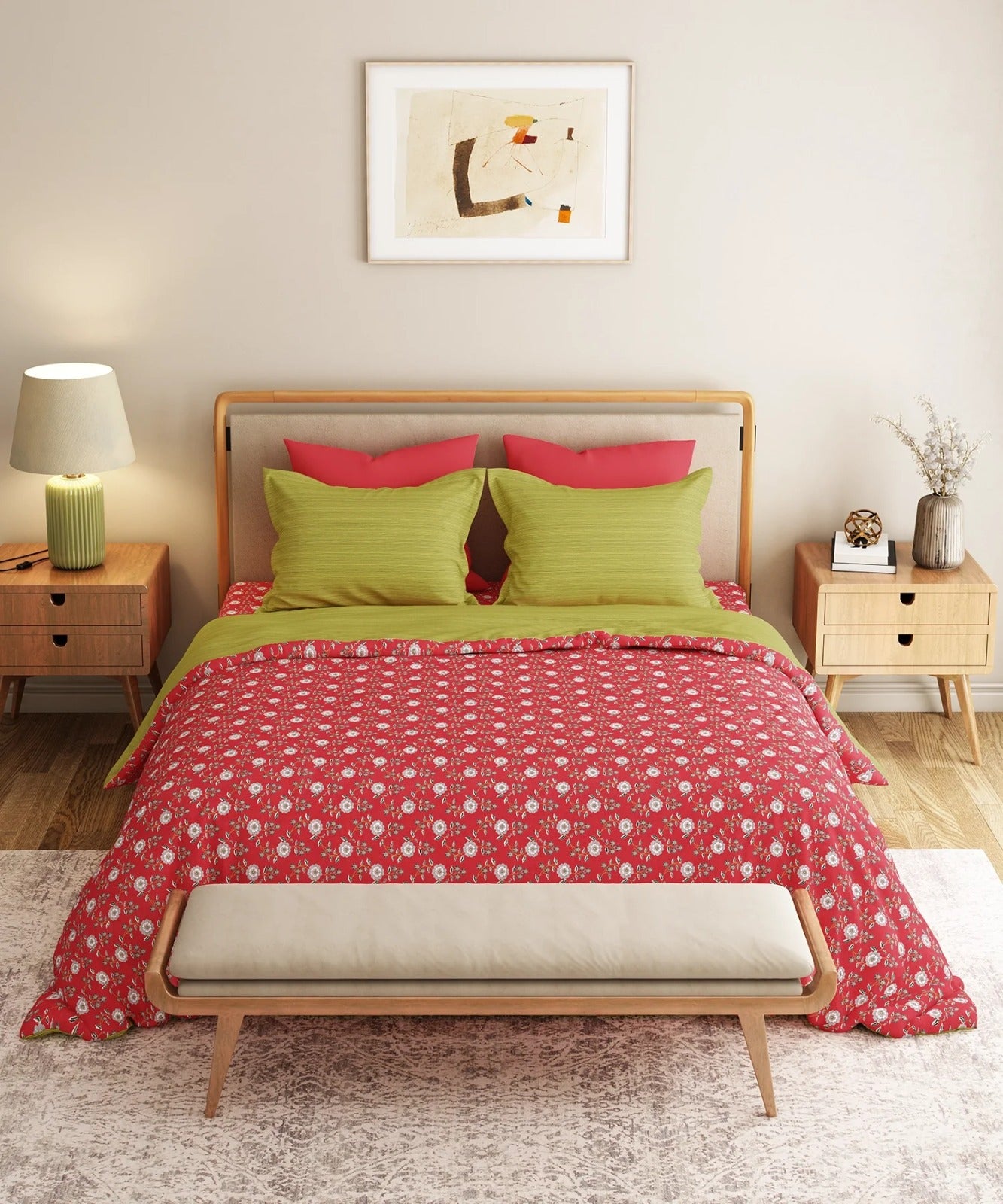 Ruby Elegance Double Bedsheet