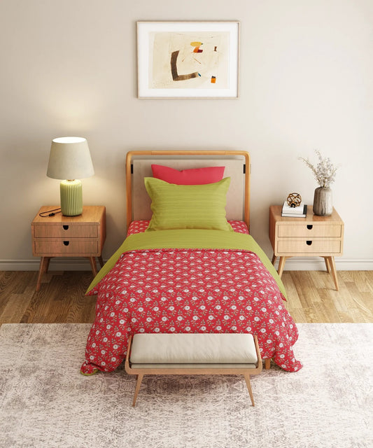Ruby Bloom Single Bedsheet