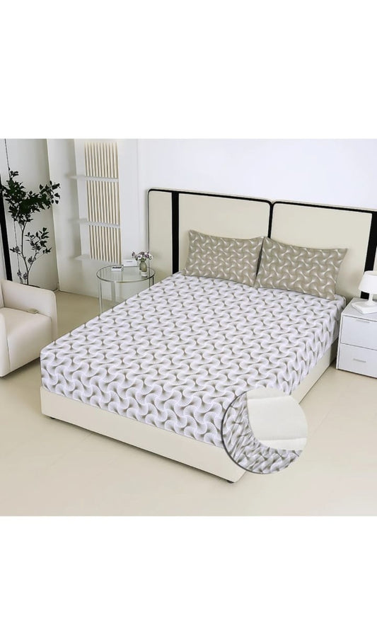 Grey Geo Bedsheet Set