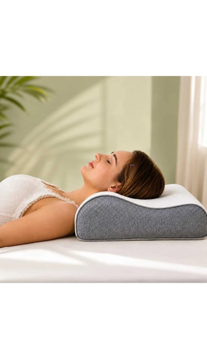 Grey Cervical Support Pillow