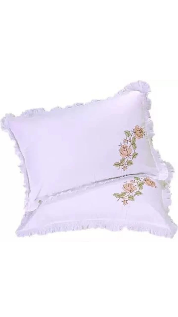 Lavender Embroidered Pillow Cover Set