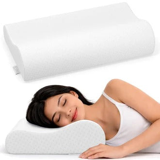 White Contour Memory Foam Pillow